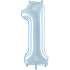 Folieballon "1" 72 cm - lyseblå