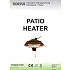 HORTUS terrassevarmer hængemodel HA 1500W - sort