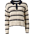 VRS dame polo striktrøje str. XS - beige