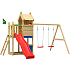 Jungle Gym Resort legetårn komplet inkl. gyngemodul og rød rutsjebane