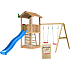 Jungle Gym Cottage 2.1 legetårn inkl. gyngemodul, rutsjebane og 120 kg sand