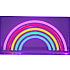 Regnbue neonskilt - multifarvet