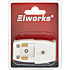 Elworks flade stikpropper 2 stk. - hvid