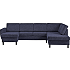Rom Nordic venstrevendt U-sofa - navy