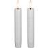 LED lys Real flame korte stagelys H: 15 cm 2-pak - hvid