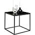 Vita hjørnebord - sort