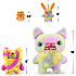 Fuggler nøglering 13 cm - assorteret
