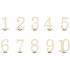 Træ bordnumre 10,5 cm 10-pak