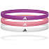 Adidas hårbånd 3-pak - lilla,rosa og hvid