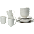 Ella servicesæt i hvidt stentøj - 16 dele