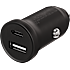 X2O 30W dobbelt billader USB-C/A - Sort