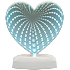 Infinity hjerte bordlampe - multifarvet