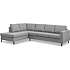 Oslo venstrevendt open-end sofa - lysegrå