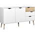 Dalta skænk med 2 låger og 3 skuffer - hvid