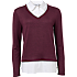 VRS dame top str. M - bordeaux