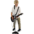 El-Guitar med mikrofon-stativ