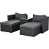 Cypern 5-delt loungesæt - sort