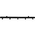 Knagerække m. 5 knager - sort
