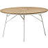 Kerteminde teak - nonwood havebord Ø130 cm, hvidt stel