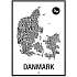 Danmark, byer - 30x40 cm