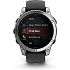 Garmin Fenix E smartwatch - sort/sølvfarvet