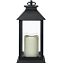LED lanterne med 1 lys H: 30 cm - sort