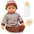 Mami baby dukke 38 cm med brunt tøj