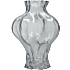 Vase m. struktur H23,5 cm - Klar