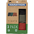 Marathon herre 3-pak tights str. M - orange/grøn/sort