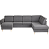 Rom Nordic venstrevendt U-sofa - antracit