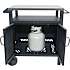 Grillbord med skab - sort