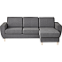 Rom Nordic vendbar sofa med chaiselong - antracit
