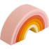 Regnbue stabeltårn i silikone Sunset - lyserød