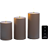 Windsor bloklys med LED 3-pak - sand