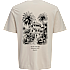 JJ REBEL herre T-shirt med print str. 2XL - beige