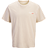 JJ REBEL herre t-shirt med print str. 2XL - beige