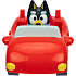 Bluey familiens minibiler m. figur - flere varianter - assorteret