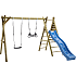 NORDIC PLAY gyngestativ 240 cm inkl. blå rutsjebane