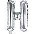 Folieballon "H" 33 cm - flere varianter - assorteret