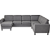 Rom Nordic vendbar hjørnesofa med chaiselong - antracit