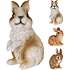 Havefigur hare i polyresin - flere varianter - assorteret