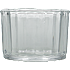 Fyrfadsstage rillet 3,4 cm - Klar
