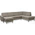 Madrid Nordic venstrevendt U-sofa - taupe
