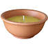 Terracottapotte med citronella lys 11x5 cm - gul