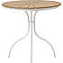 Kerteminde teak - nonwood cafébord Ø80 cm, hvidt stel