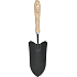 Håndskovl med træhåndtag - sort