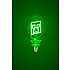 Minecraft Creeper LED neon pære - grøn