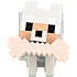 Minecraft Wolf natlampe - hvid
