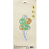 Salling ballonholder med LED H: 70 cm - multi farvet