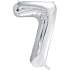 Folieballon "7" H:86 cm - flere varianter - assorteret